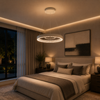 Corvus 55 Round White Pendant with Crystal Inner