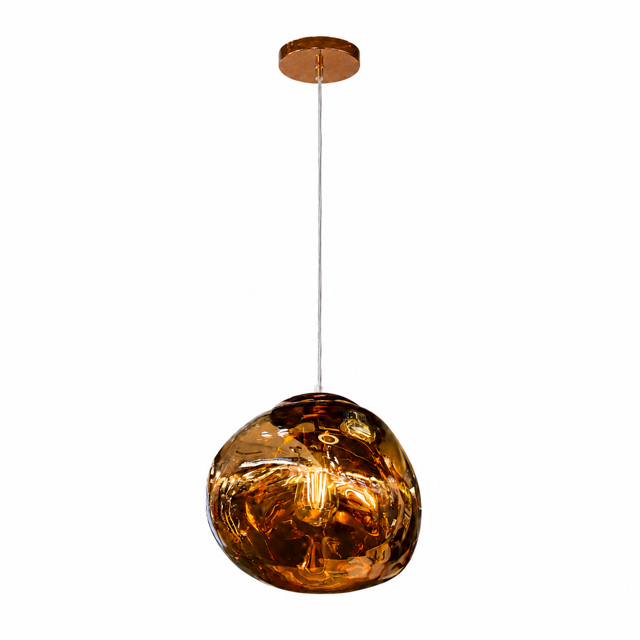 Mensa 300 Rose Gold Glass Pendant