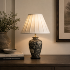 TL365 - Black Floral Pattern Table Lamp