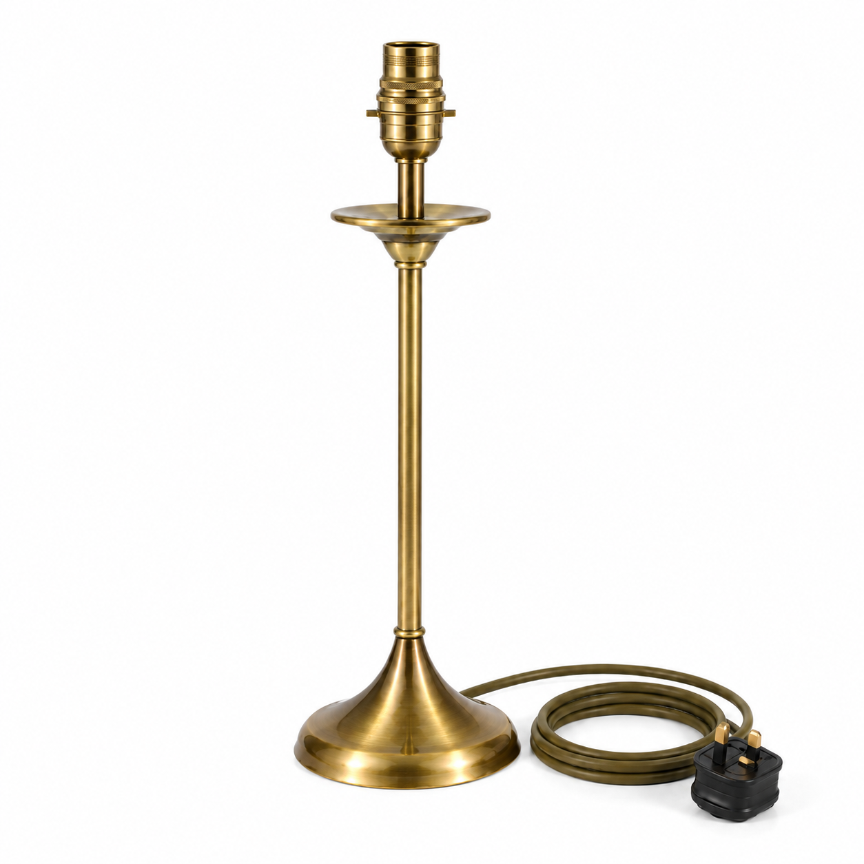 Elegance Candlestick Medium Table Lamp Satin Brass