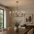 Patrinia 8 Light Dual Mount Chandelier Nickel Finish