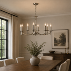 Patrinia 8 Light Dual Mount Chandelier Nickel Finish
