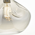 Esarosa 1 Light Pendant Black Chrome And Smoked Glass