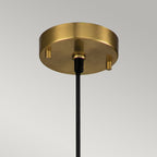 Etoile 1lt Medium Pendant - Aged Brass and Gold Leaf