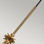 Etoile 1lt Medium Pendant - Aged Brass and Gold Leaf