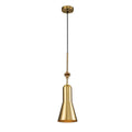 Etoile 1lt Medium Pendant - Aged Brass and Gold Leaf