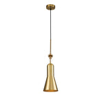 Etoile 1lt Medium Pendant - Aged Brass and Gold Leaf
