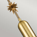 Etoile 1lt Small Pendant - Aged Brass and Gold Leaf