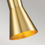 Etoile 1lt Small Pendant - Aged Brass and Gold Leaf