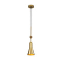 Etoile 1lt Small Pendant - Aged Brass and Gold Leaf