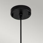 Etoile 1lt Small Pendant - Matte Black and Gold Leaf