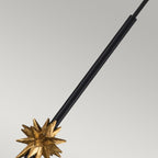 Etoile 1lt Small Pendant - Matte Black and Gold Leaf