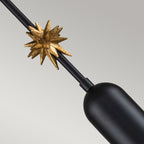 Etoile 1lt Small Pendant - Matte Black and Gold Leaf