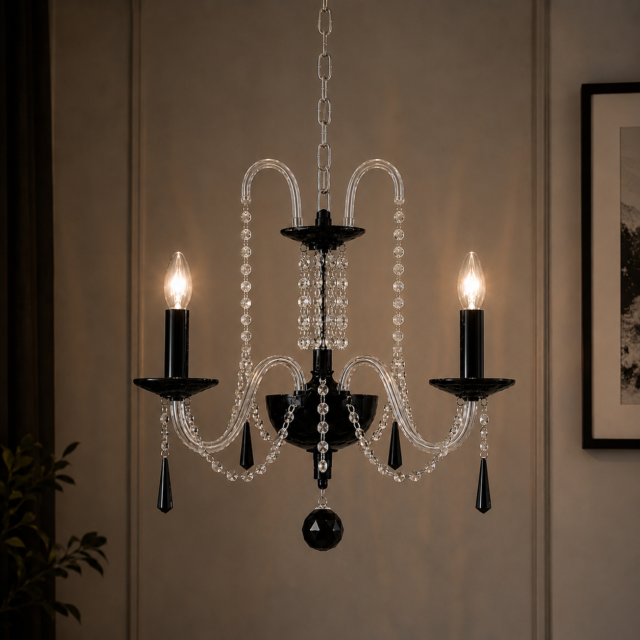 Liberec 3 Chandelier - Black