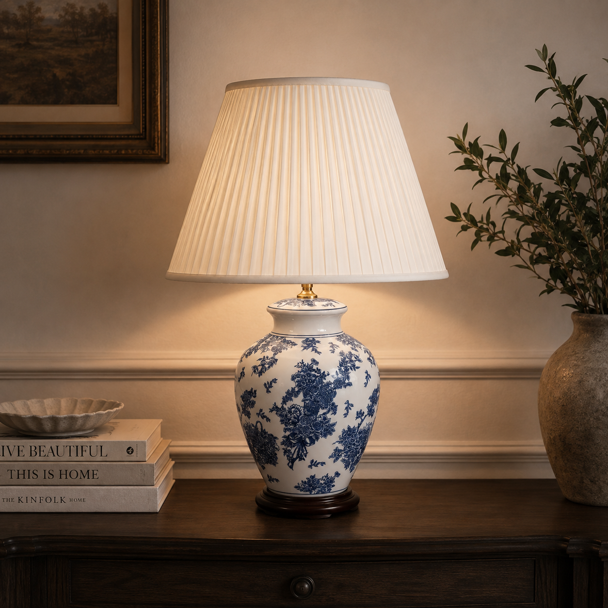 TL3172 - Classic Blue White Table Lamp