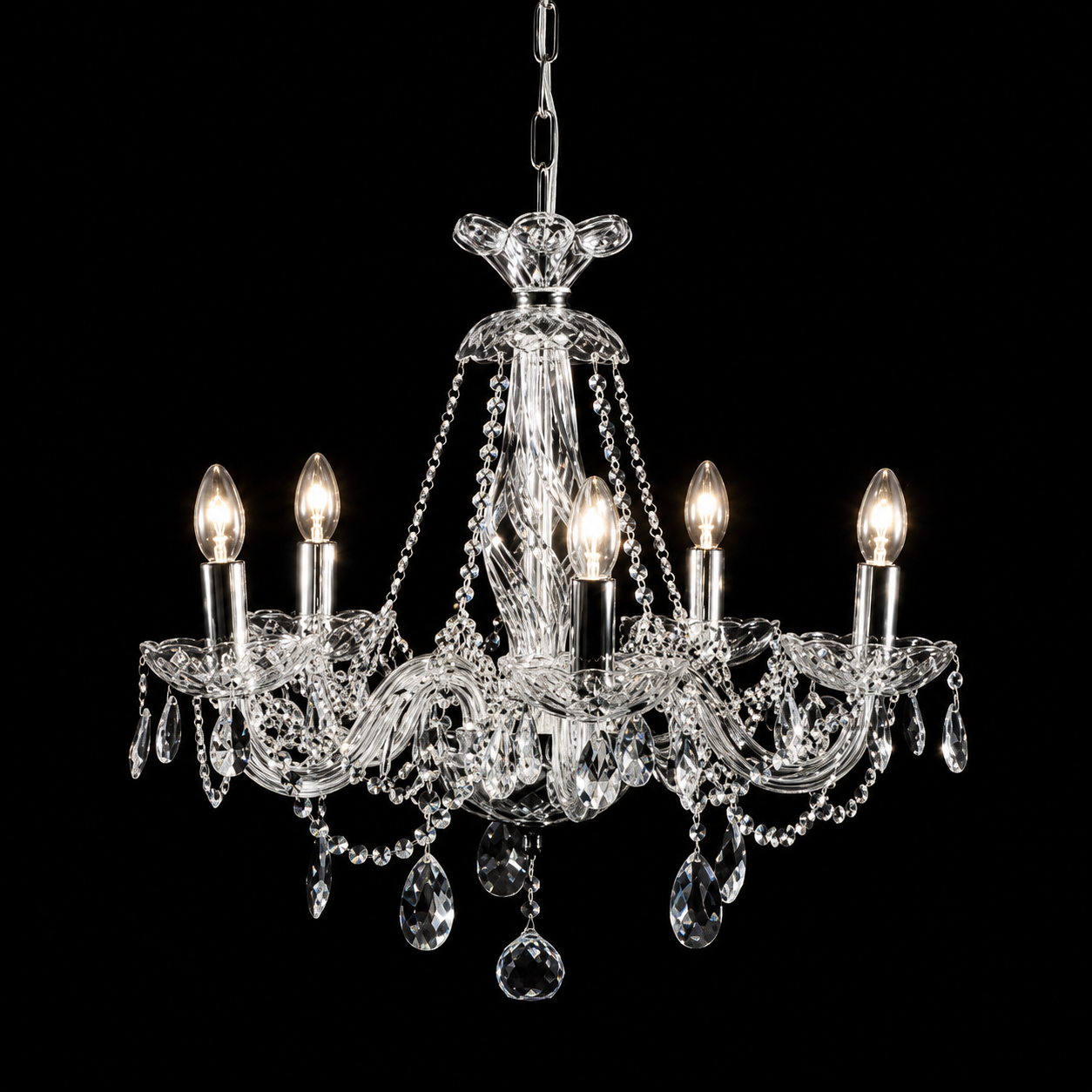 Kolin 5 Chandelier Nickel
