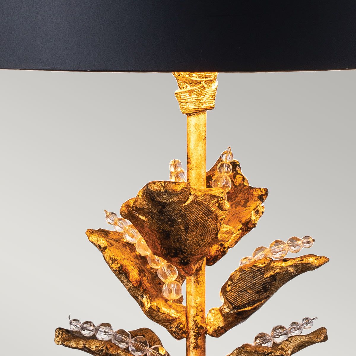 Camilia 1lt Table Lamp - Antique Gold and Black