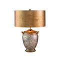 Jackson 1lt Table Lamp - Antiqued Silver with Gold Leaf Accents