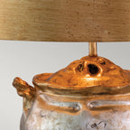 Jackson 1lt Table Lamp - Antiqued Silver with Gold Leaf Accents