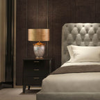 Jackson 1lt Table Lamp - Antiqued Silver with Gold Leaf Accents