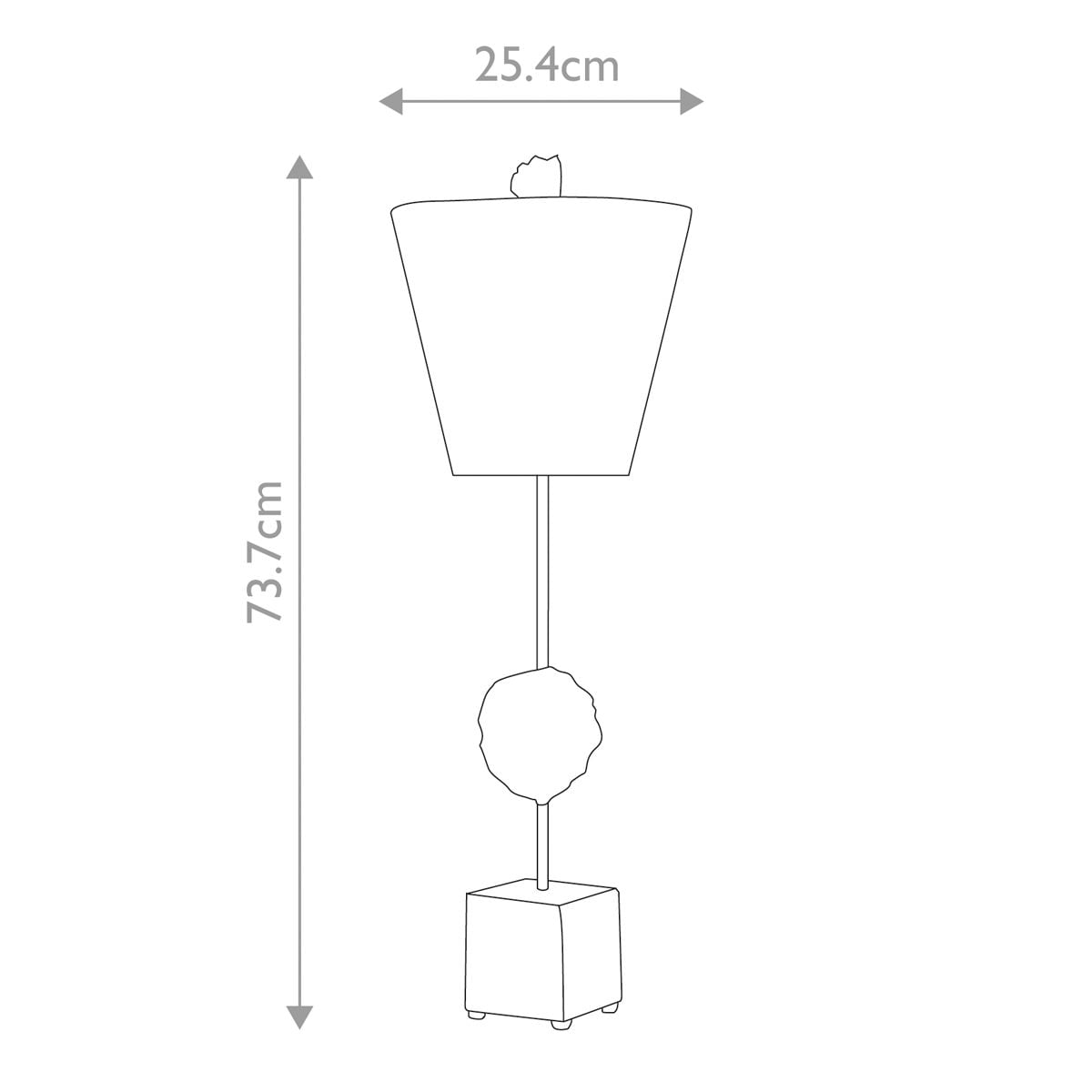Petra 1lt Table Lamp - Bone White