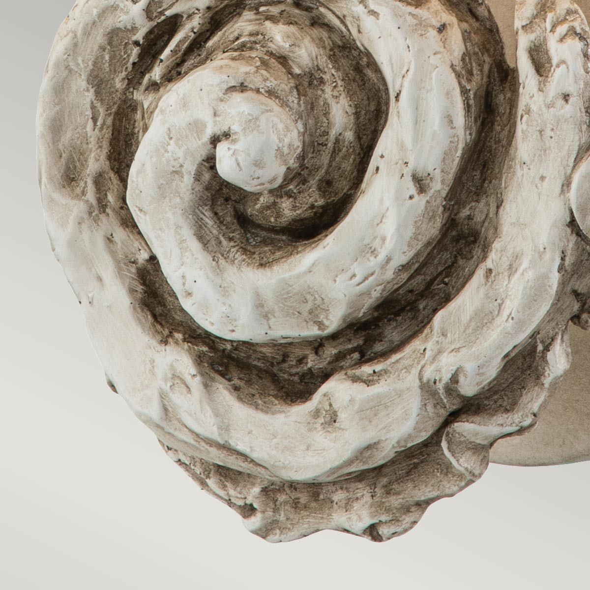 Swirl 1lt Large Wall Light - Bone White