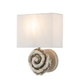 Swirl 1lt Large Wall Light - Bone White