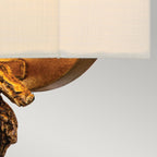 Swirl 1lt Small Wall Light - Gold Leaf