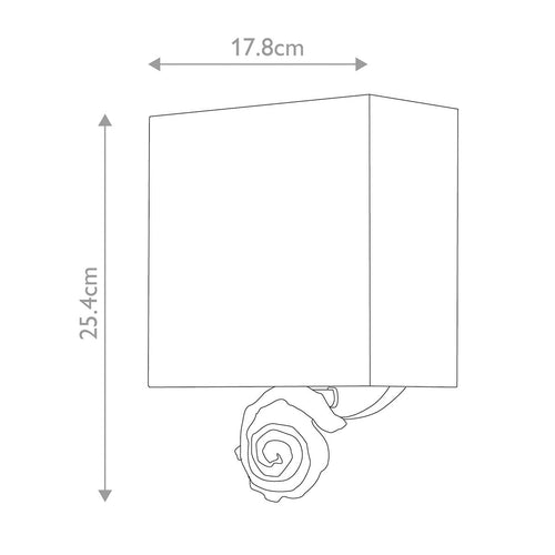 Swirl 1lt Small Wall Light - Gold Leaf