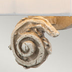 Swirl 1lt Small Wall Light - Bone White