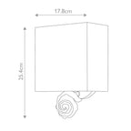 Swirl 1lt Small Wall Light - Bone White