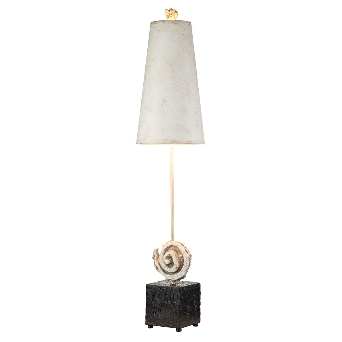 Swirl 1lt Table Lamp - Bone White