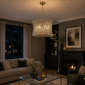 Ethereal 3lt Pendant in Aged Brass
