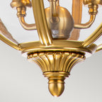 Adams 3-Light Pendant (Brushed Brass)