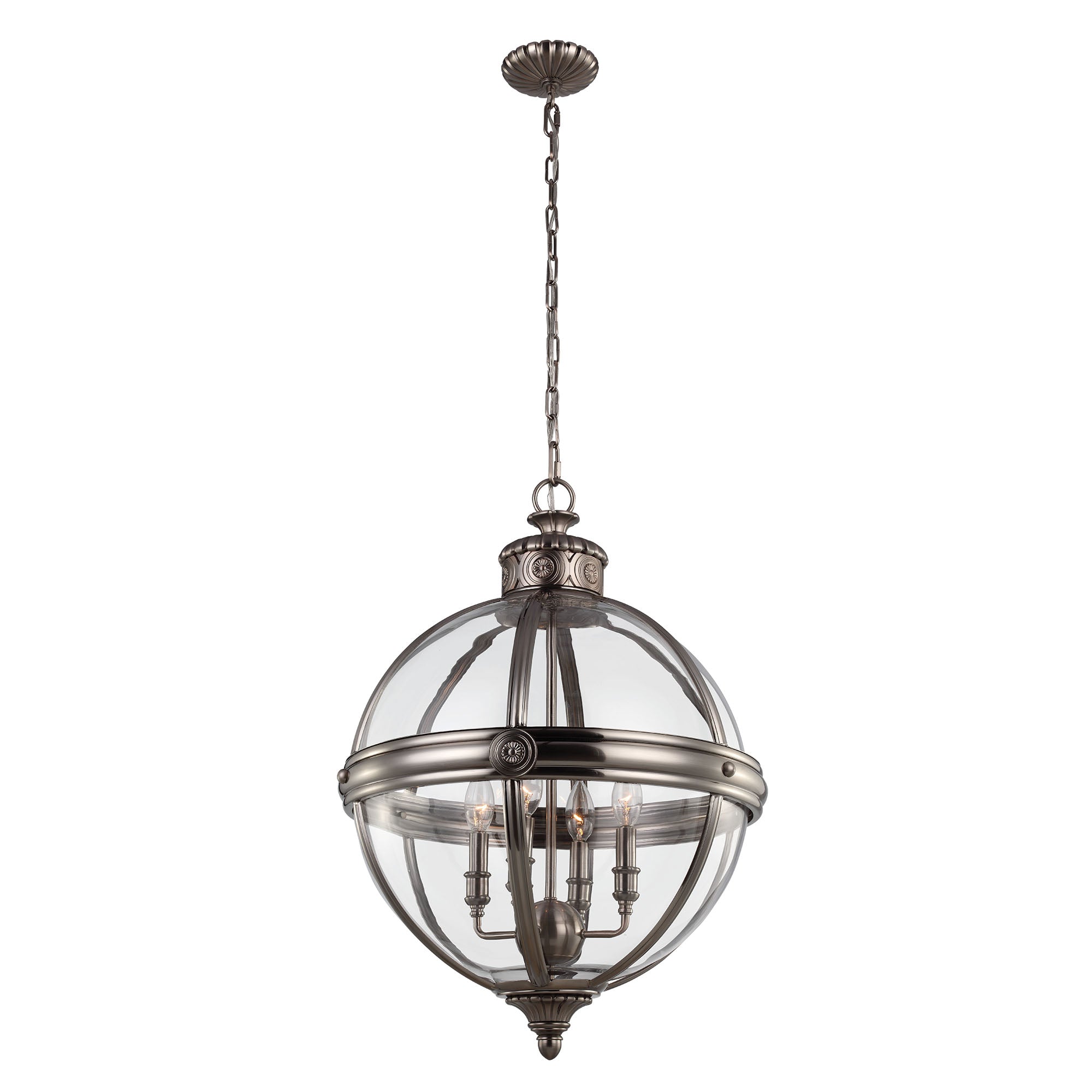 Adams 4-Light Pendant (Antique Nickel)