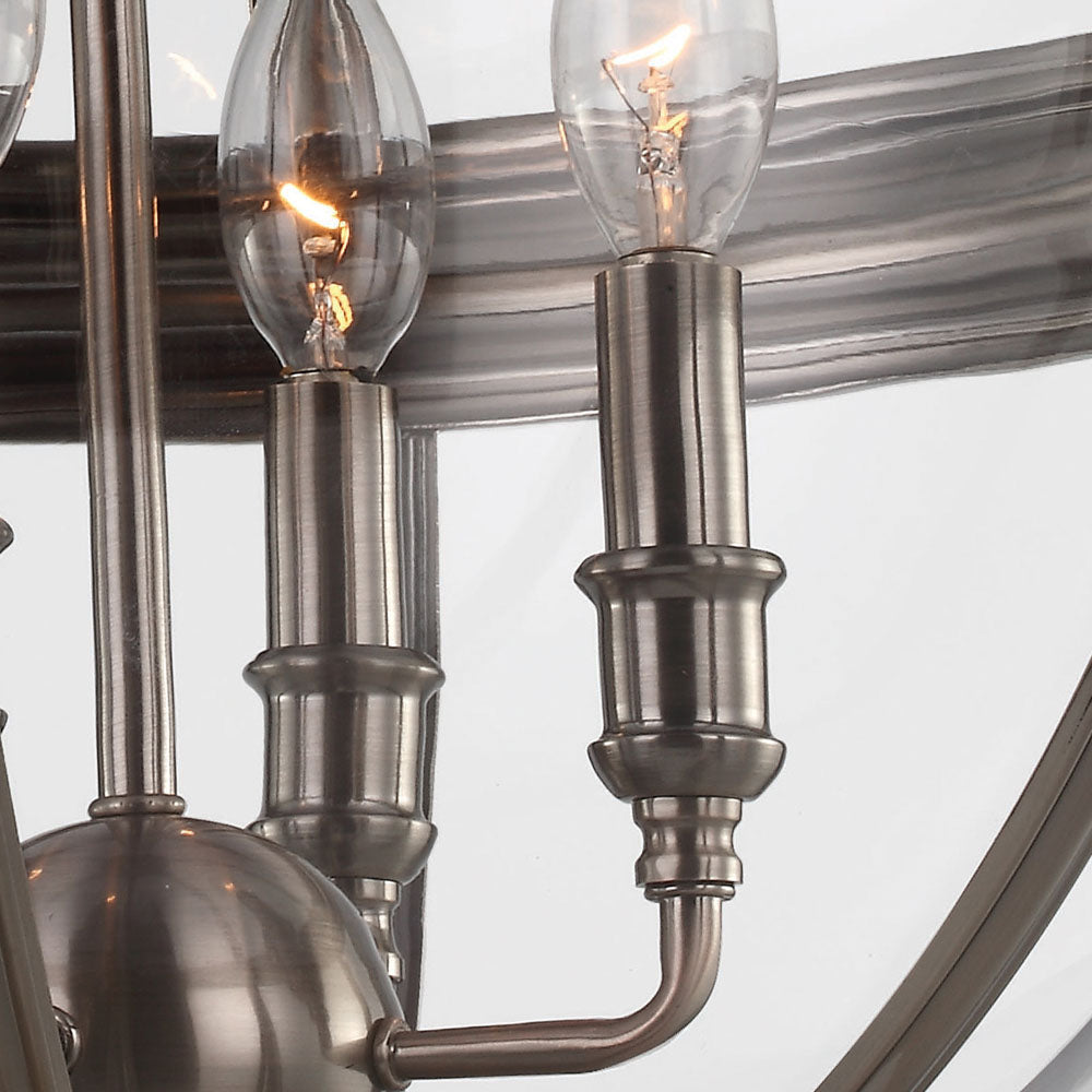 Adams 4-Light Pendant (Antique Nickel)
