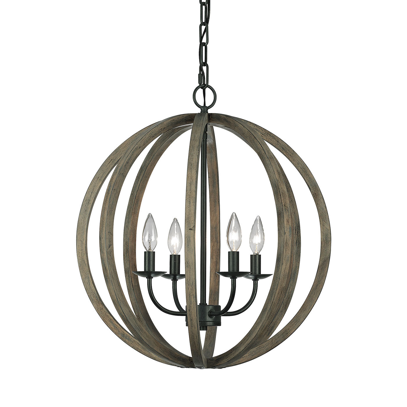 Allier 4-Light Pendant (Wood)