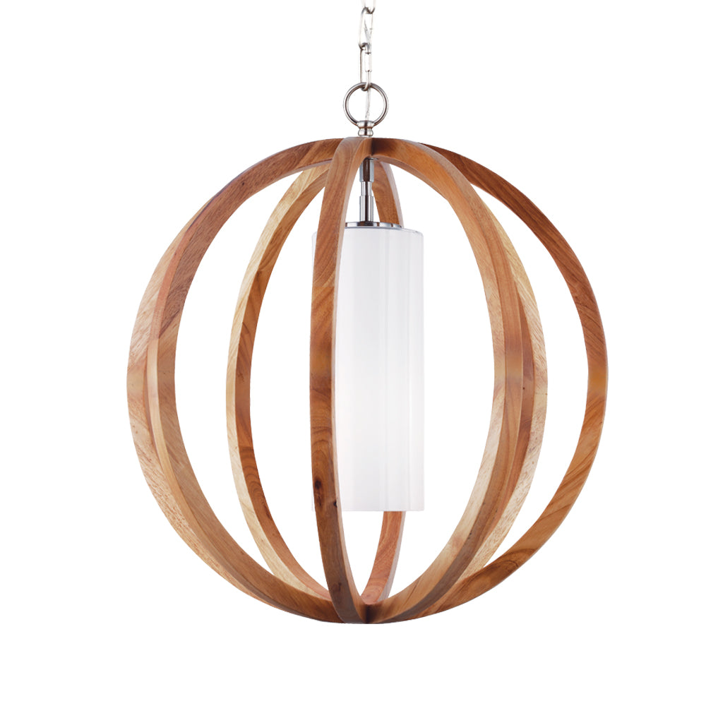 Allier Small Wood & Glass Pendant