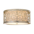 Arabesque 2-Light Flush Mount (Silver Leaf)