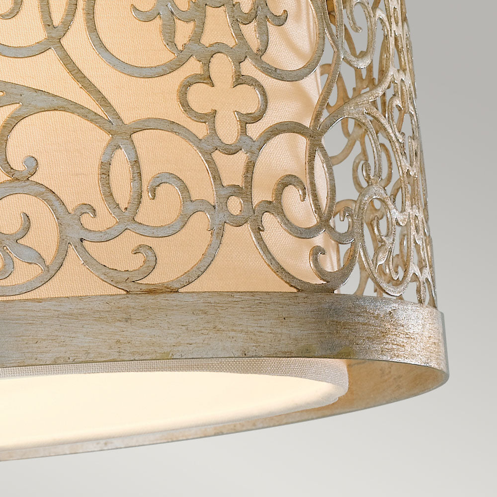Arabesque 2-Light Flush Mount (Silver Leaf)