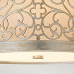 Arabesque 2-Light Flush Mount (Silver Leaf)