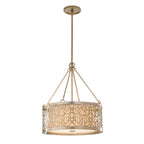 Arabesque 4-Light Chandelier (Silver Leaf)