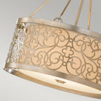 Arabesque 4-Light Chandelier (Silver Leaf)