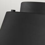 Asher 3-Light Flush Mount (Midnight Black & Gold Leaf)