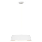 Asher 5-Light Pendant (Matte White & Gold Leaf)