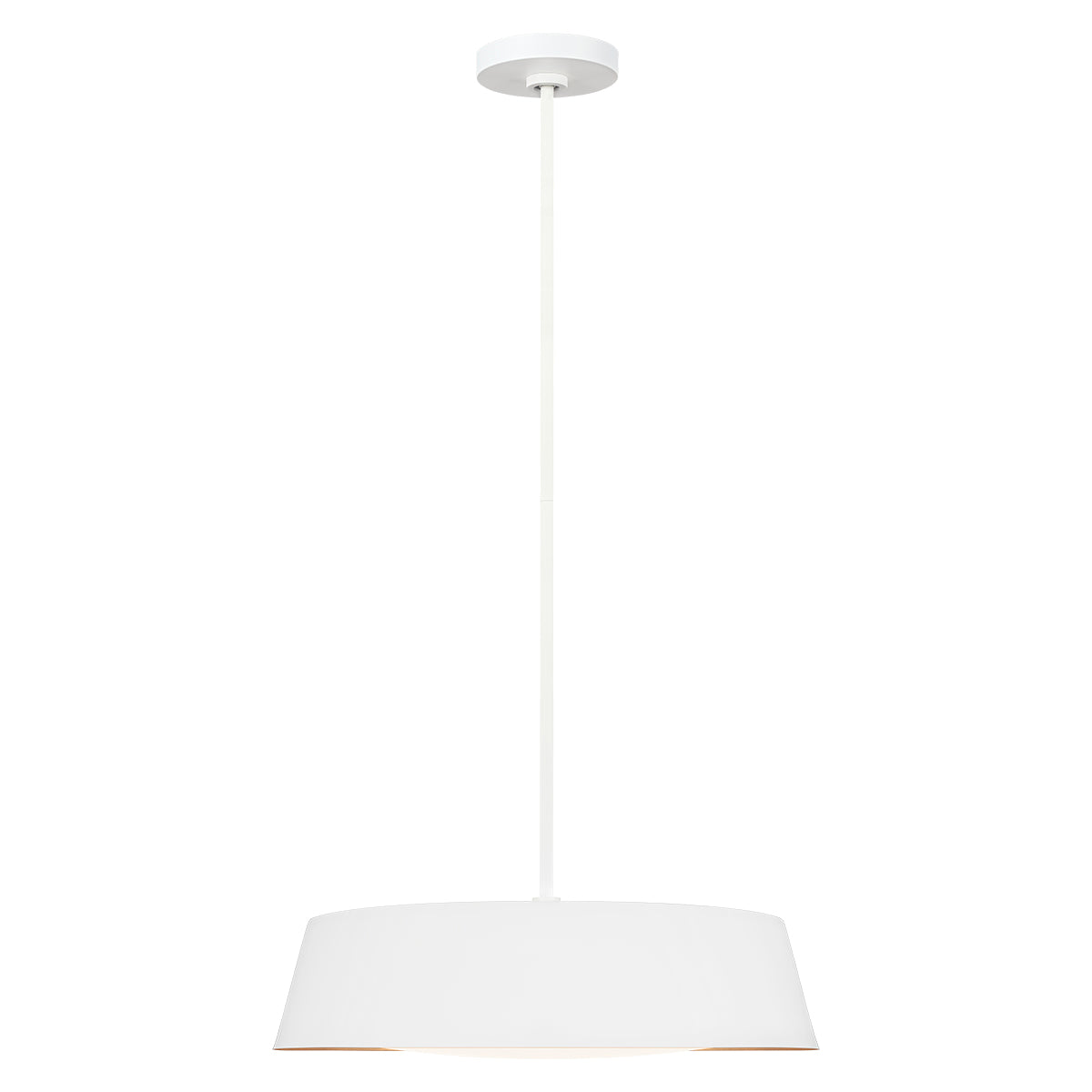 Asher 5-Light Pendant (Matte White & Gold Leaf)