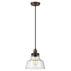 Baskin 1 Light Pendant - Aged Brass/Dark Weathered Zinc