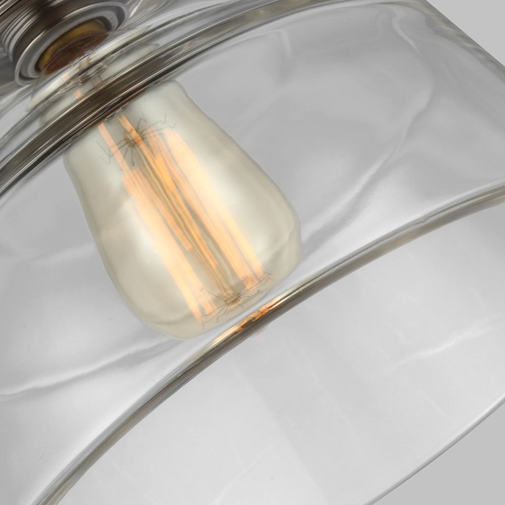 Baskin 1 Light Pendant - Polished Nickel