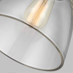 Baskin 1 Light Pendant - Aged Brass/Dark Weathered Zinc