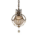 Bellini 1-Light Pendant Light (Antique Quartz Crystal & Bronze)